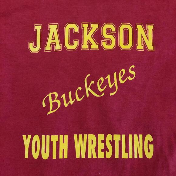 Men’s Red ‘Jackson Buckeyes Youth Wrestling’ Graphic Tee - Picture 3 of 5